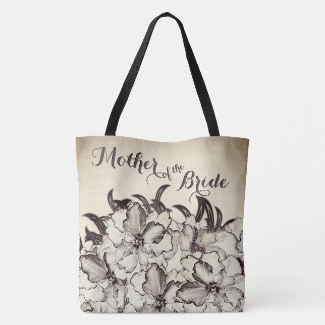 Mother of The Bride Vintage Tote Bag (Back)