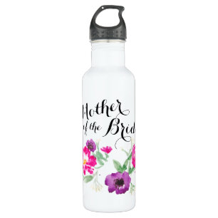 Mother of the Bride Watercolor Flowers Water 710 Ml Water Bottle