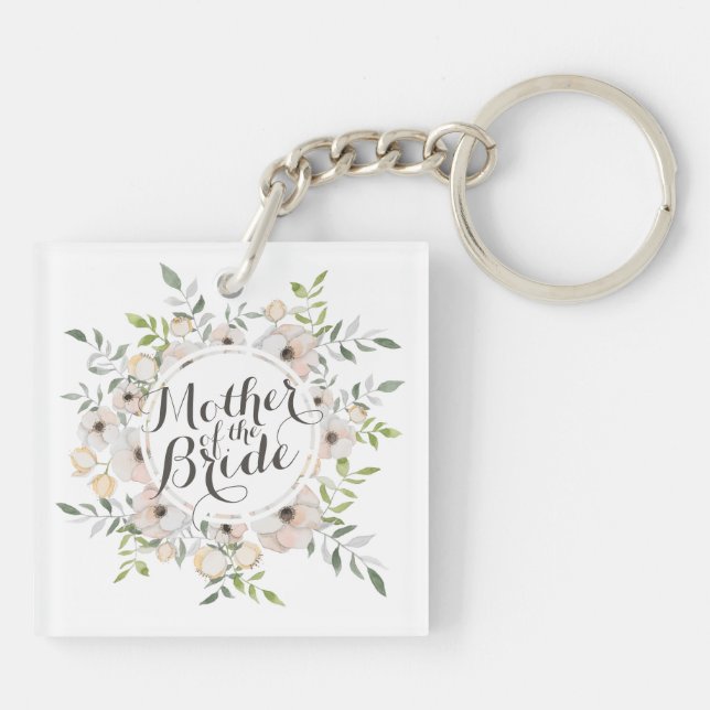 Mother of the Bride Watercolor Keychain (Back)