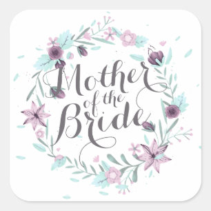 Mother of the Bride Watercolor Wedding Sticker