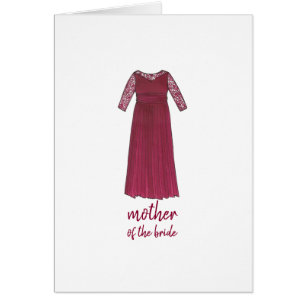 Mother of the Bride Wedding Bridal Party Card