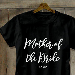 Mother of the Bride Wedding Custom Black White T-Shirt