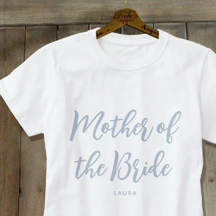 Mother of the Bride Wedding Custom Dusty Blue T-Shirt