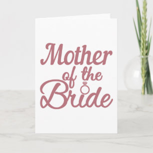 Mother Of The Bride Wedding Family Matching Card