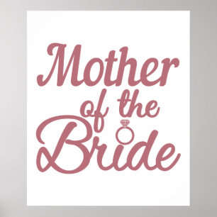 Mother Of The Bride Wedding Family Matching Poster