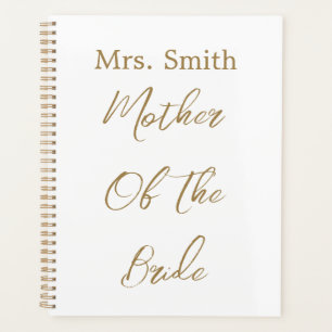 Mother Of The Bride Wedding Gift Favour Gold White Planner