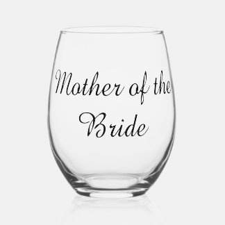 mother of the bride wedding glass