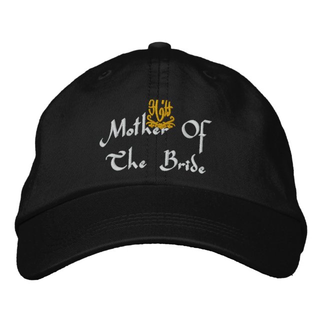 Mother Of The Bride Wedding I Brown Embroidered Hat (Front)