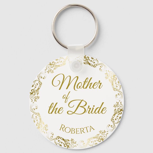 Mother of the Bride Wedding Keychain Gift (Front)