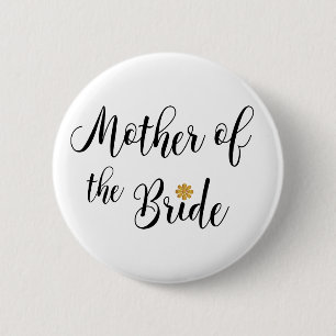 Mother of the Bride Wedding Party Pin-back Button