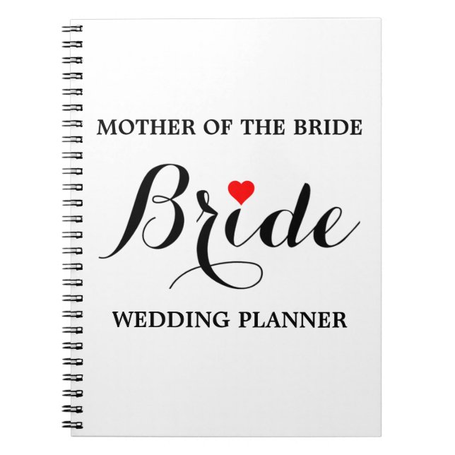 Mother of the Bride Wedding Planner Notebook Wht (Front)