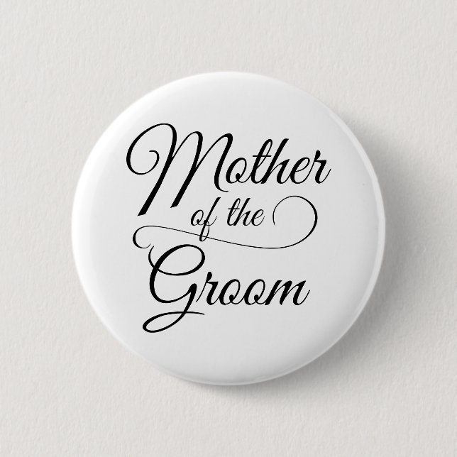 Mother of the Groom 6 Cm Round Badge (Front)