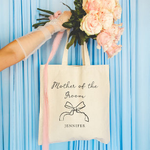 Mother of the Groom Any Colour Coquette Bow Tote Bag