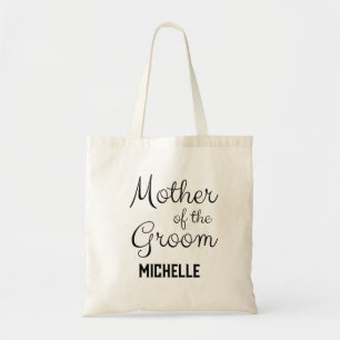 Mother of the Groom Black Personalised Tot Bag