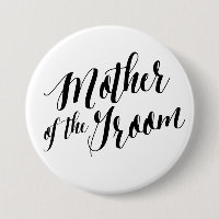 Mother of the Groom Black Script Button