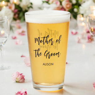 Mother of the Groom Bridesmaid Wedding Glass