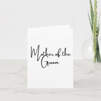 Mother of the groom card