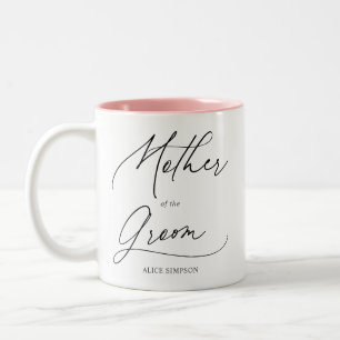 Mother Of The Groom Chic Script Two-Tone Coffee Mug