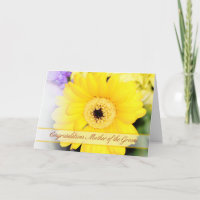 Mother of the Groom Congratulations card with flow