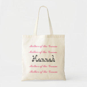 MOTHER OF THE GROOM Custom Name Bag Pink