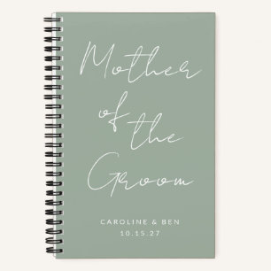 Mother of the Groom Custom Wedding Dusty Sage Notebook