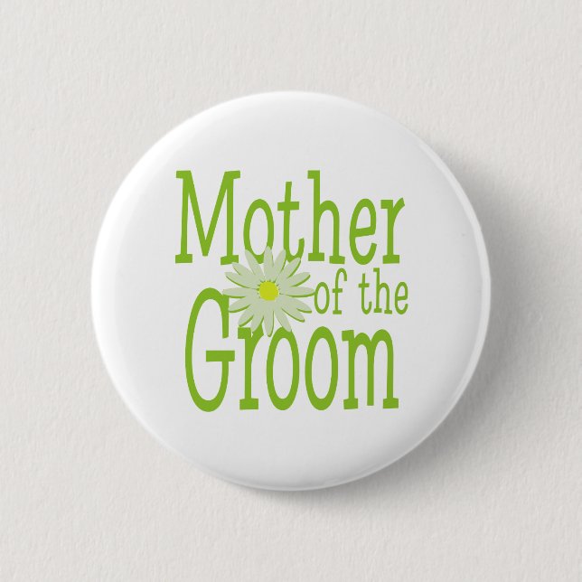 Mother of the Groom/ Daisy 6 Cm Round Badge (Front)