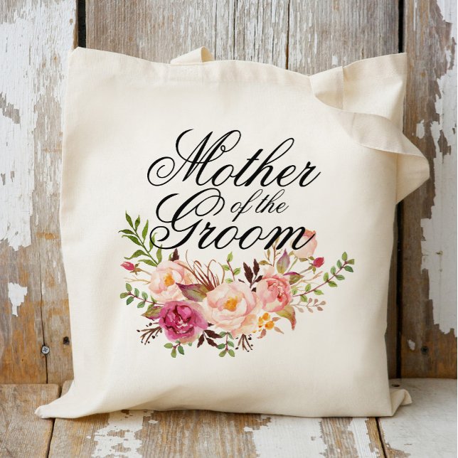 Mother of the Groom Elegant Rustic Floral Tote Bag (Creator Uploaded)