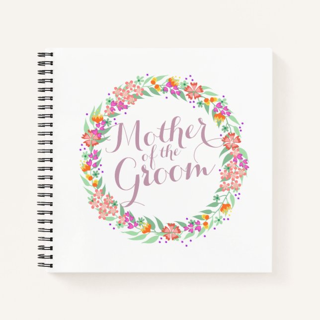 Mother of the Groom Elegant Wedding Guestbook Notebook (Front)