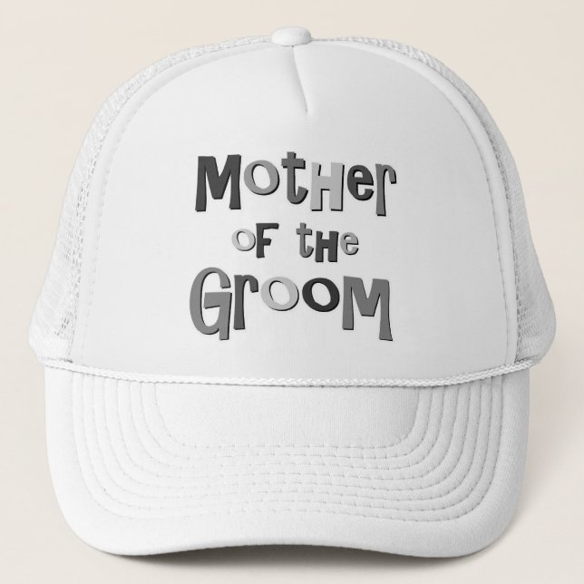 Mother of the Groom Grey Trucker Hat (Front)