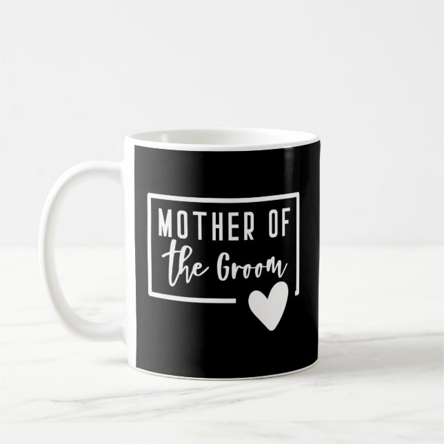 Mother Of The Groom Heart Mum Wedding Bachelorette Coffee Mug (Left)