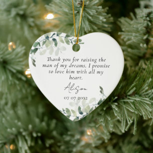 Mother of the Groom Keepsake   Ceramic Ornament
