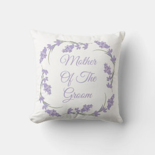 Mother of the Groom Lavender Floral Wreath Cushion