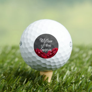 Mother of the Groom Marsala Burgundy Floral  Golf Balls