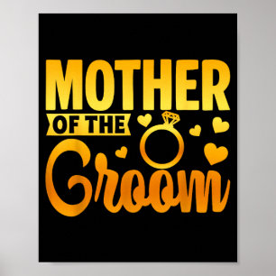 Mother of the groom matching bridal party family poster