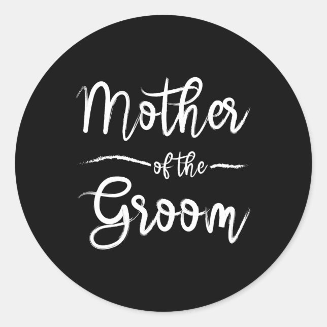 Mother Of The Groom Matching Bridal Shower  Classic Round Sticker (Front)
