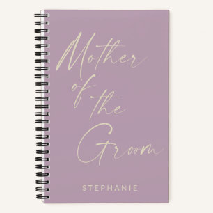 Mother of the Groom Minimalist Lilac Custom Notebook