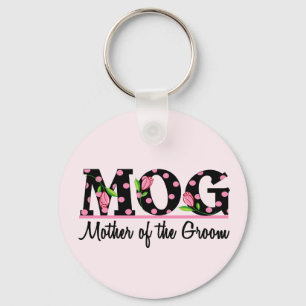 Mother of the Groom (MOG) Tulip Lettering Key Ring