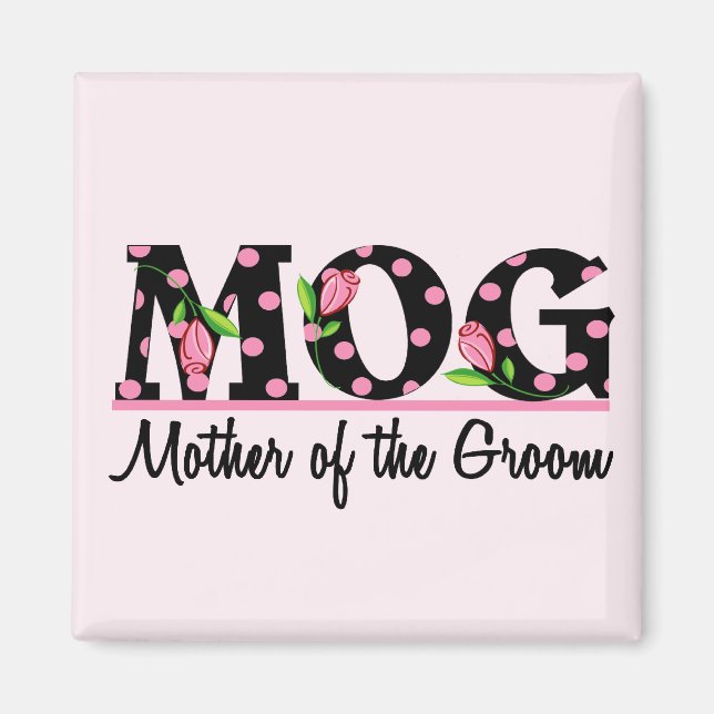 Mother of the Groom (MOG) Tulip Lettering Magnet (Front)