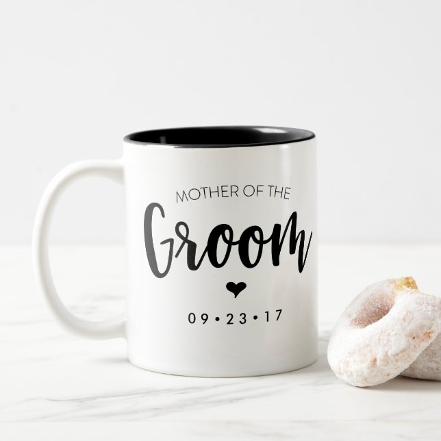 Mother of the Groom Mug Personalise Your Date (With Donut)