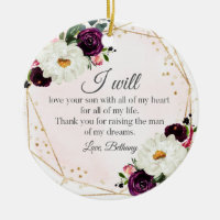 Mother of the Groom Ornament Mother-In-Law Gift
