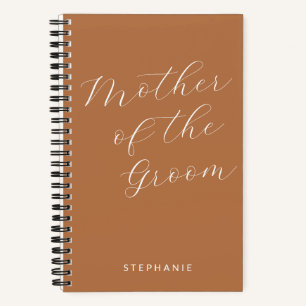 Mother of the Groom Personalised Terracotta Notebook