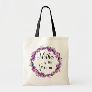Mother of the groom. Pink and purple wedding bag