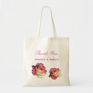 Mother of the groom rose flowers wedding favour tote bag