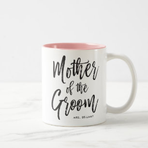 Mother of the Groom   Script Style Custom Wedding Two-Tone Coffee Mug