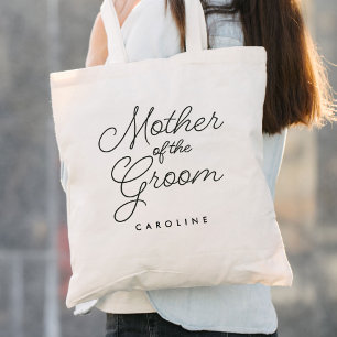 Mother of the Groom Simple Wedding Calligraphy Tote Bag