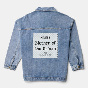 Mother of the Groom Stylish Wedding Personalised Denim Jacket