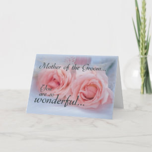 Mother of the Groom, Thank You, Pink Roses Thank You Card