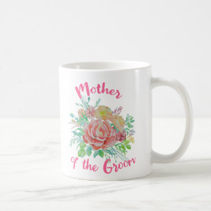 Mother of the Groom Vintage Floral Watercolor Gift Coffee Mug