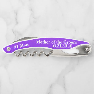 Mother of the Groom Violet Wedding Favours Corkscrew