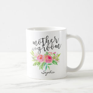 Mother of the Groom Watercolor Floral Personalised Coffee Mug